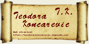 Teodora Končarević vizit kartica